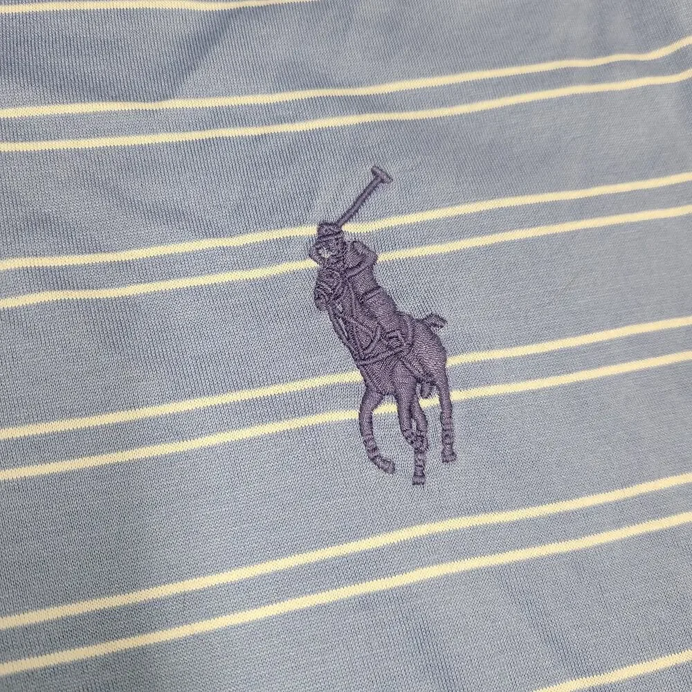 Polo by Ralph Lauren Men's Polo Shirt Light Blue Logo Pima Cotton Pony Logo L